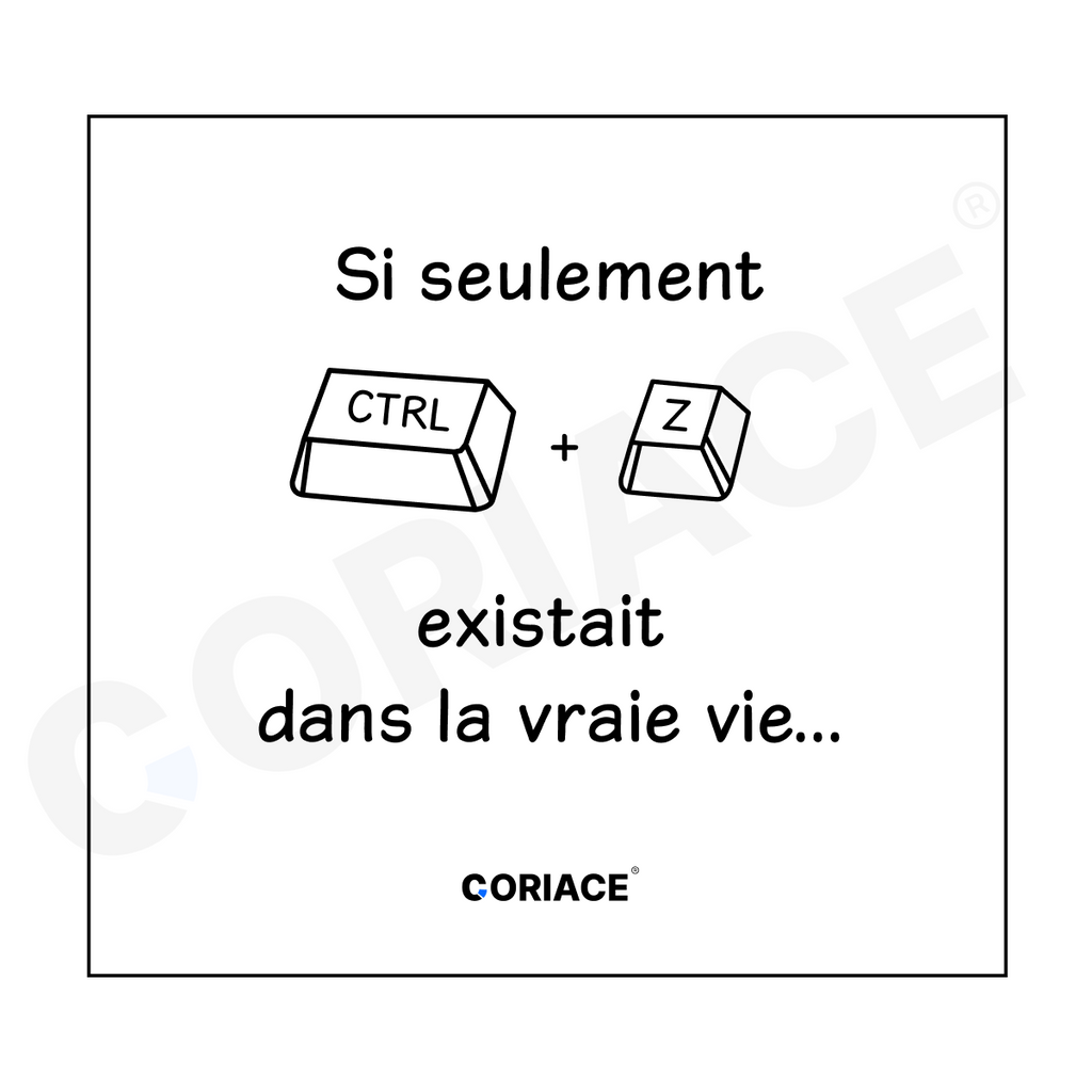 Mug blanc - "Si seulement CTRL + Z existait dans la vraie vie"