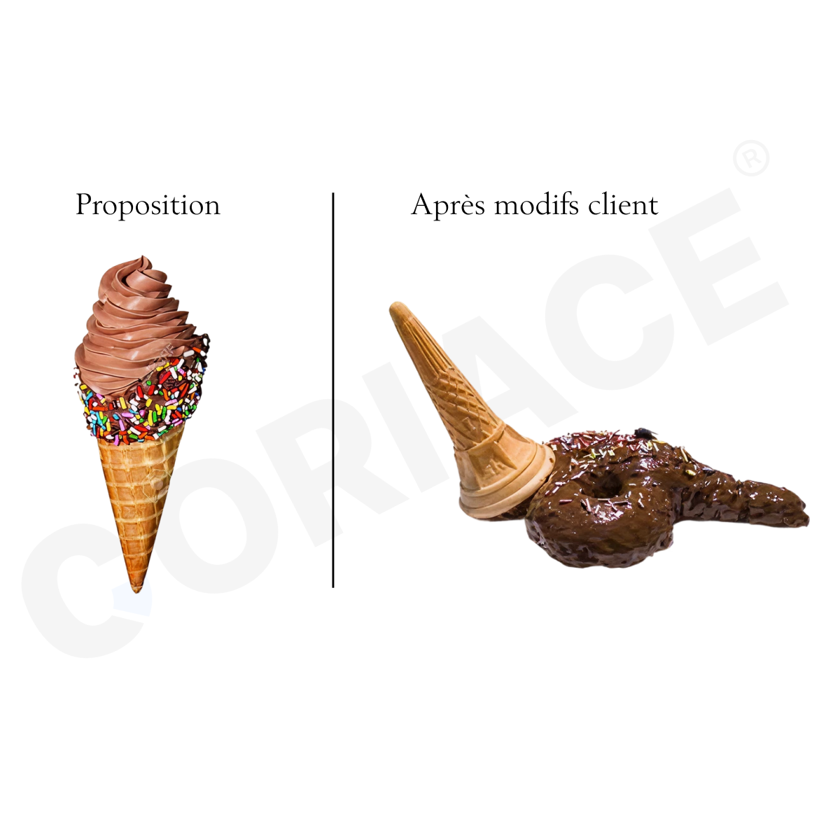 Mug blanc - "Proposition vs Modifs client"