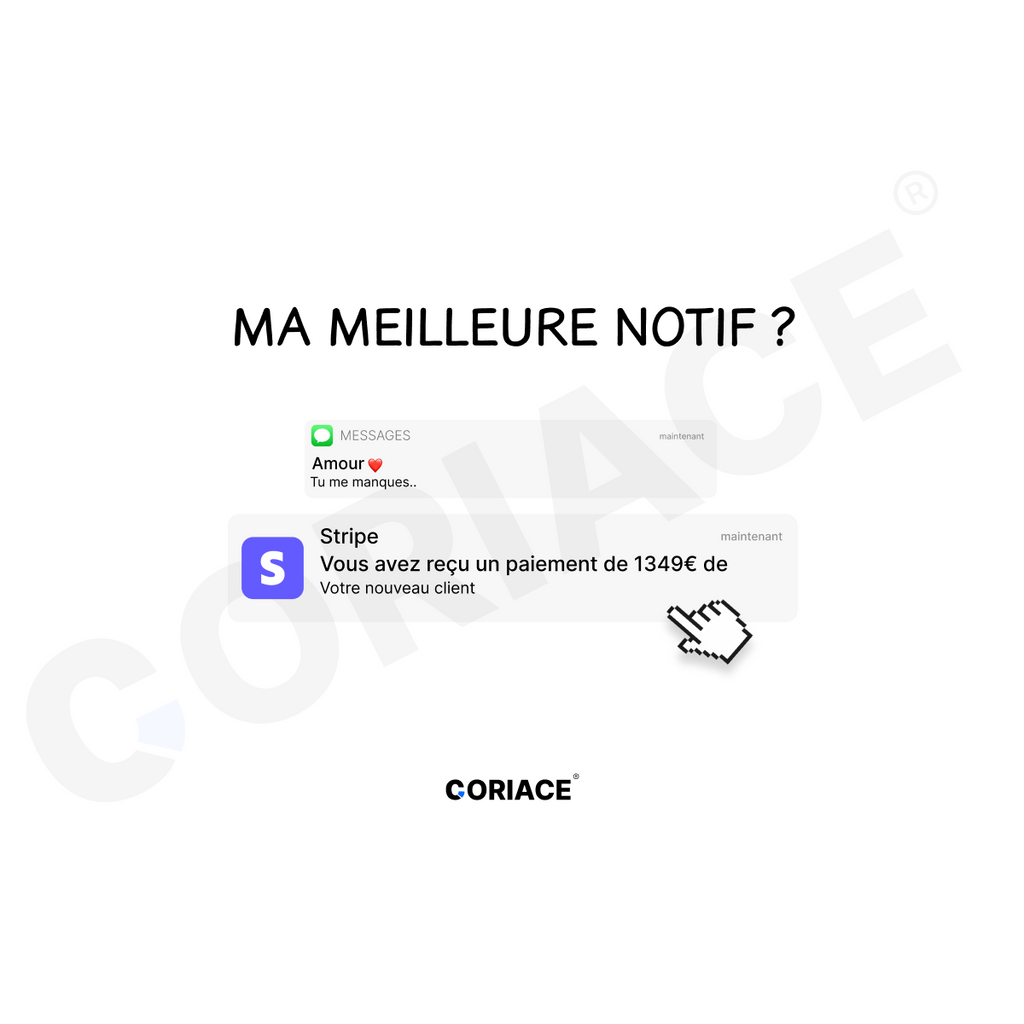 Mug Blanc"Ma meilleure notif"