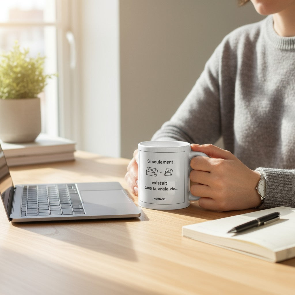 Mug blanc - "Si seulement CTRL + Z existait dans la vraie vie"